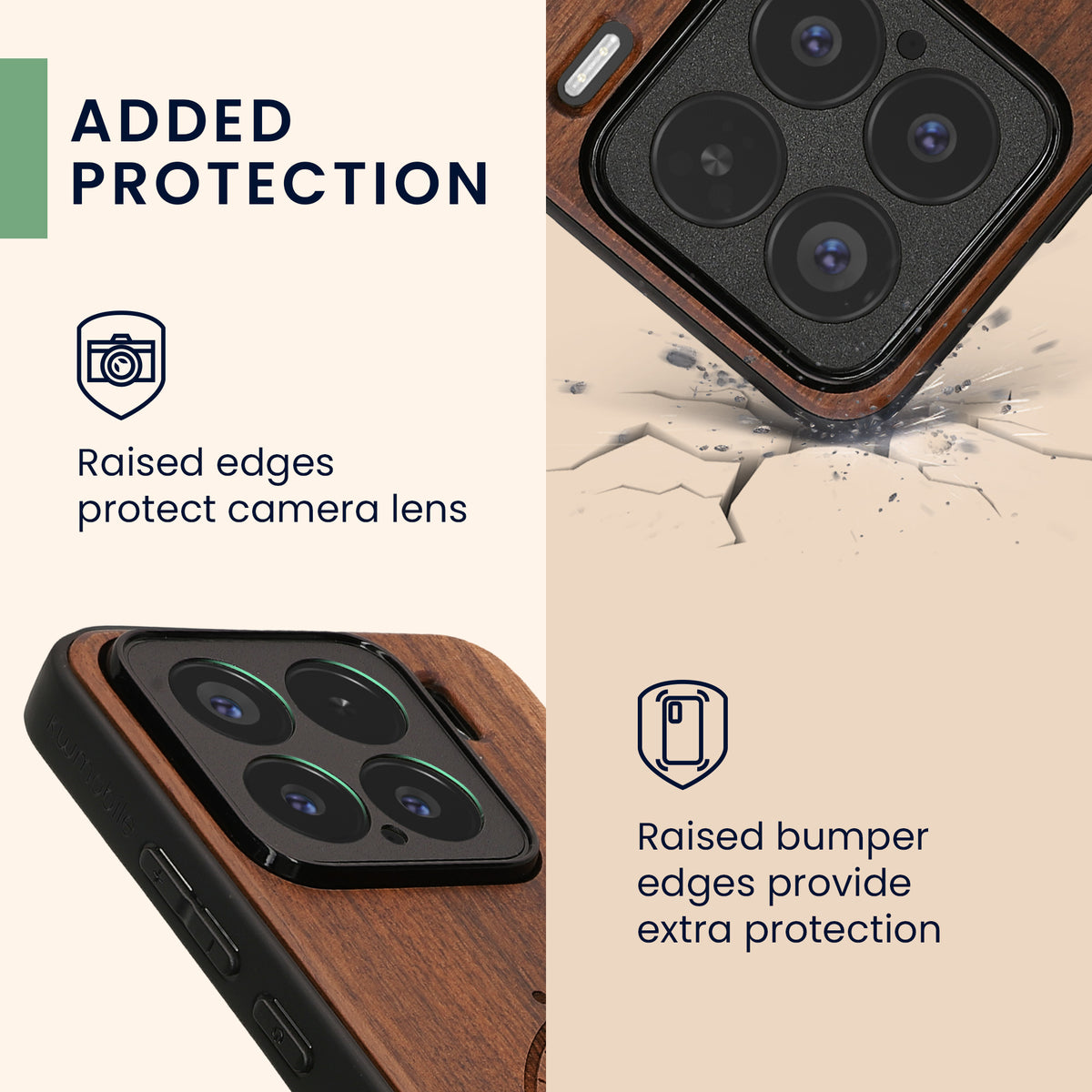 kwmobile Case Compatible with Xiaomi 15 Case Phone Cover TPU Phone Case Compass Vintage