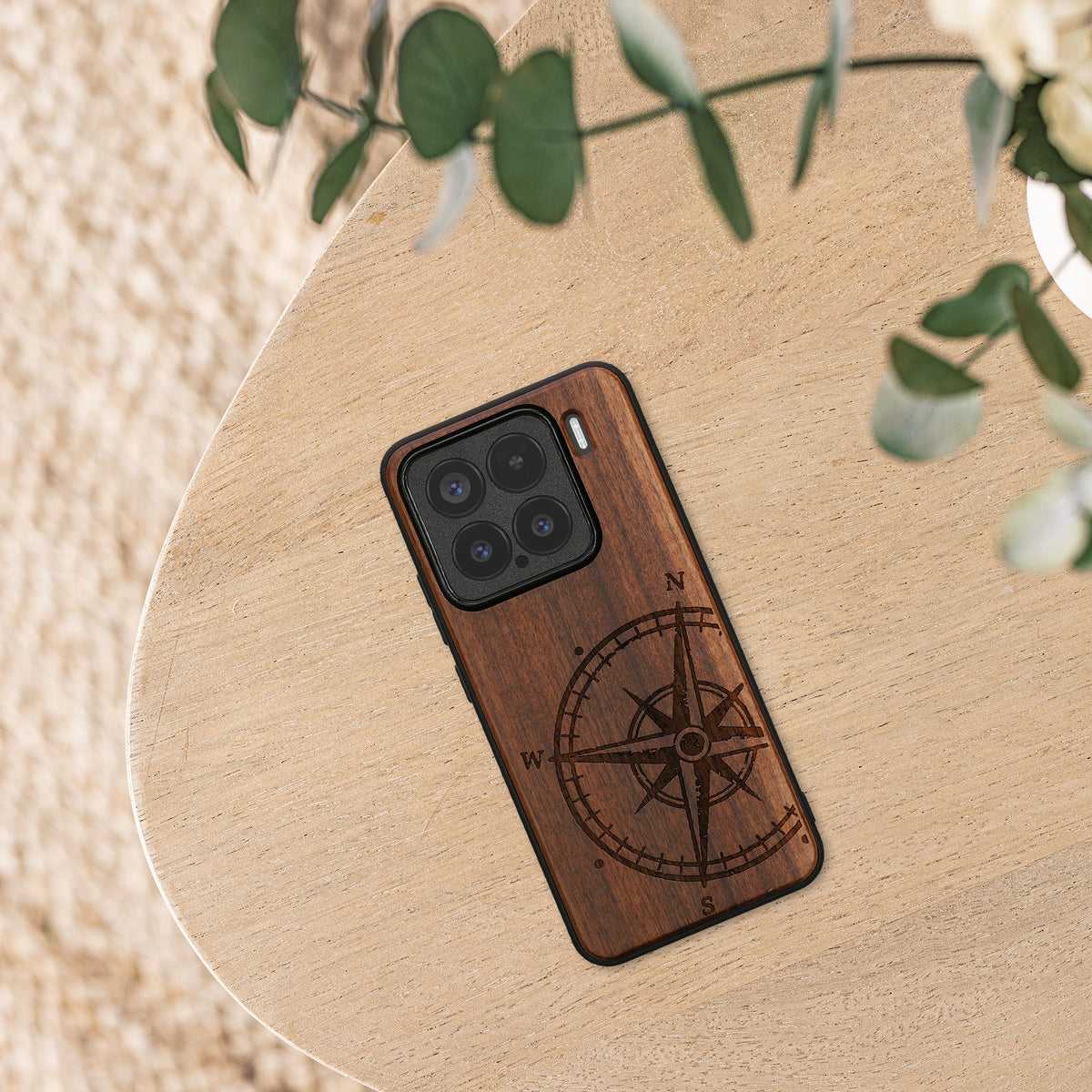 kwmobile Case Compatible with Xiaomi 15 Case Phone Cover TPU Phone Case Compass Vintage