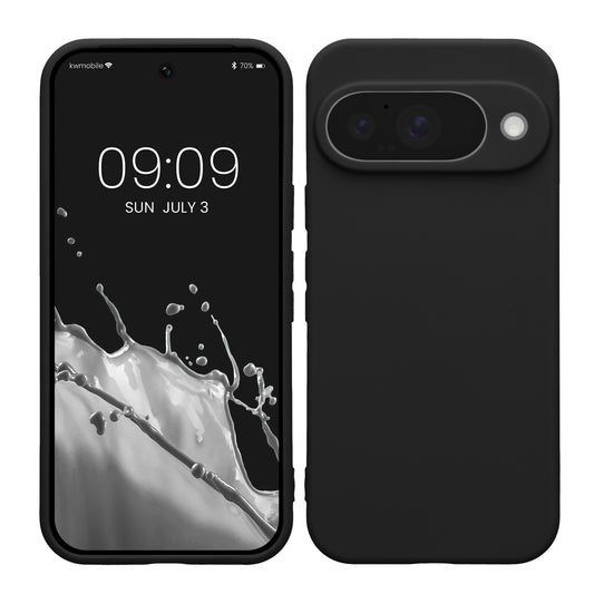 kwmobile Handyhülle für Google Pixel 10 Hülle - weiches Handy Silikon Case - Schutzhülle Cover - Schwarz matt Schwarz matt  