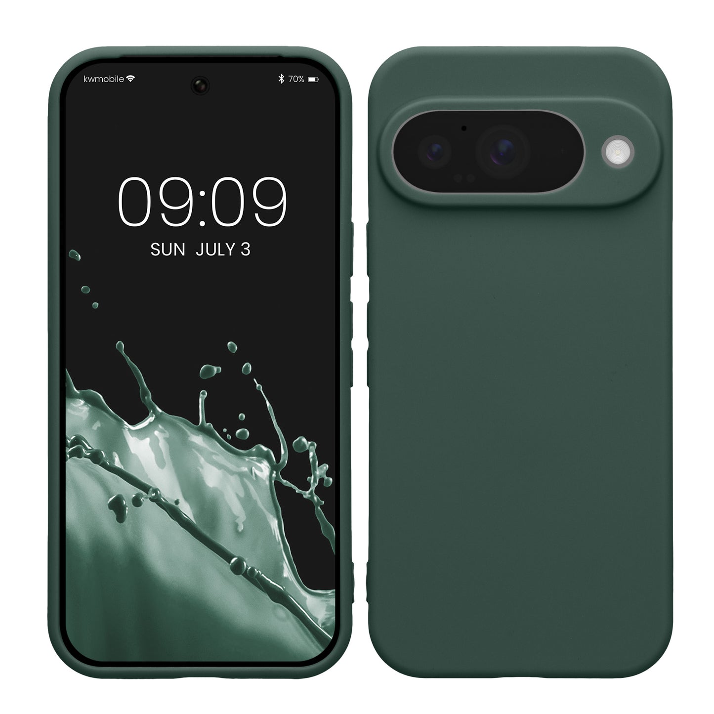 kwmobile Handyhülle für Google Pixel 10 Hülle - weiches Handy Silikon Case - Schutzhülle Cover - Moosgrün Moosgrün  