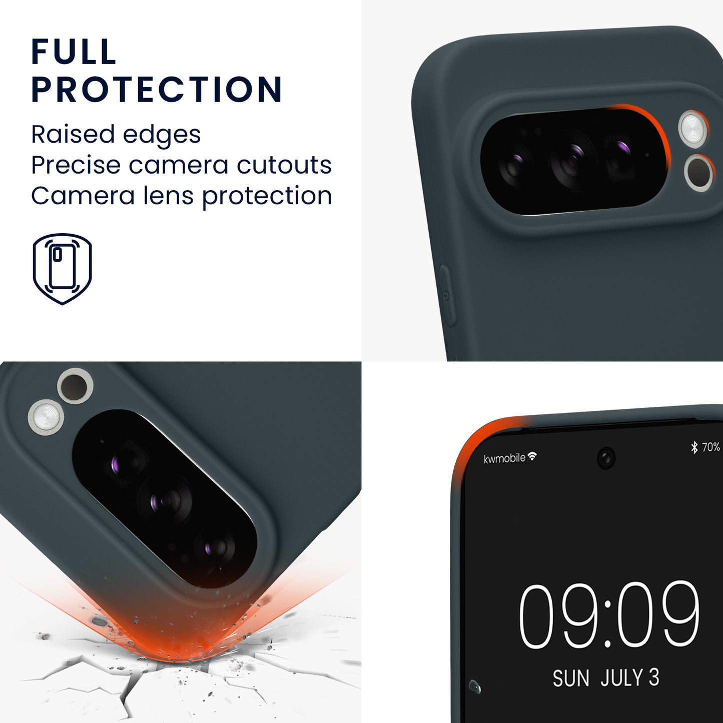 kwmobile Case for Google Pixel 10 Pro - Soft Cell Phone Silicone Case Protective Cover