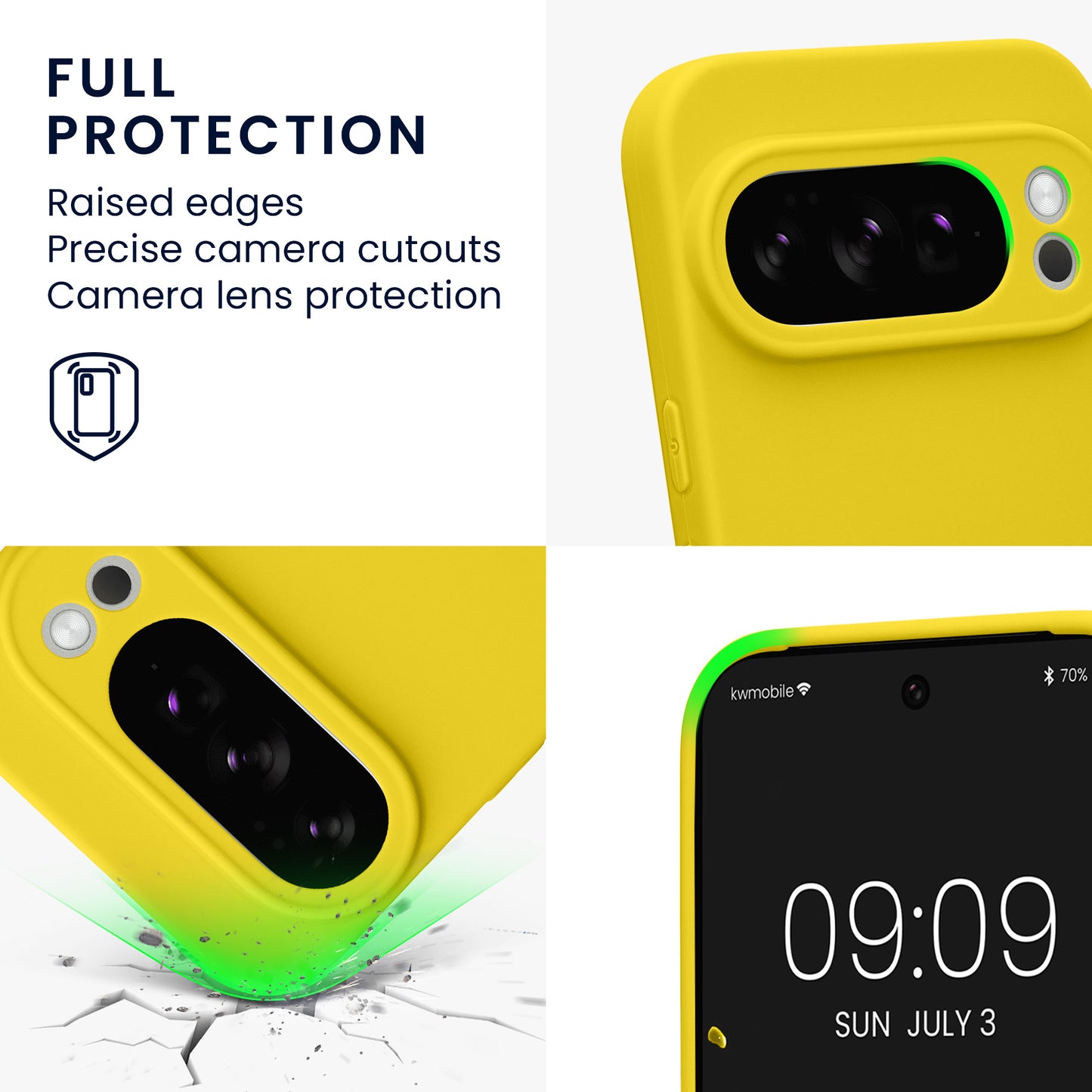 kwmobile Case for Google Pixel 10 Pro - Soft Cell Phone Silicone Case Protective Cover