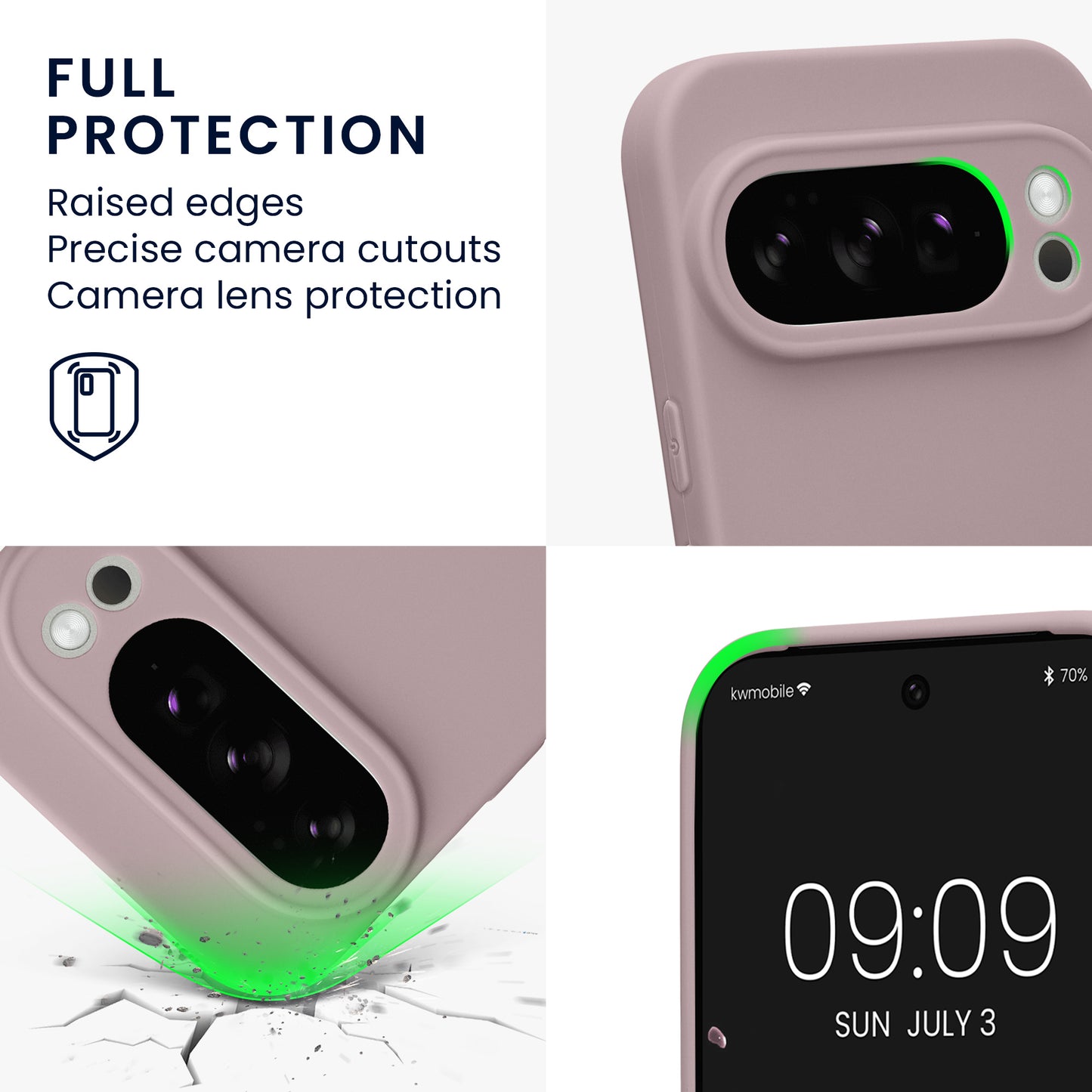 kwmobile Case for Google Pixel 10 Pro - Soft Cell Phone Silicone Case Protective Cover