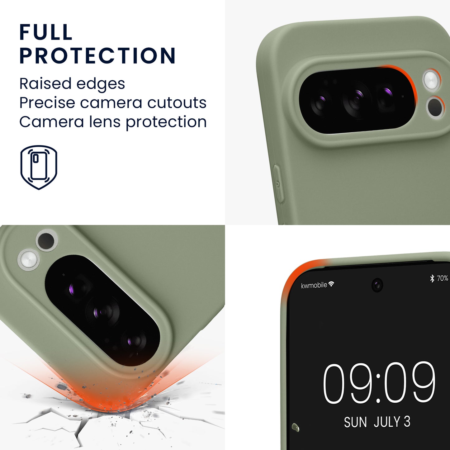 kwmobile Case for Google Pixel 10 Pro - Soft Cell Phone Silicone Case Protective Cover