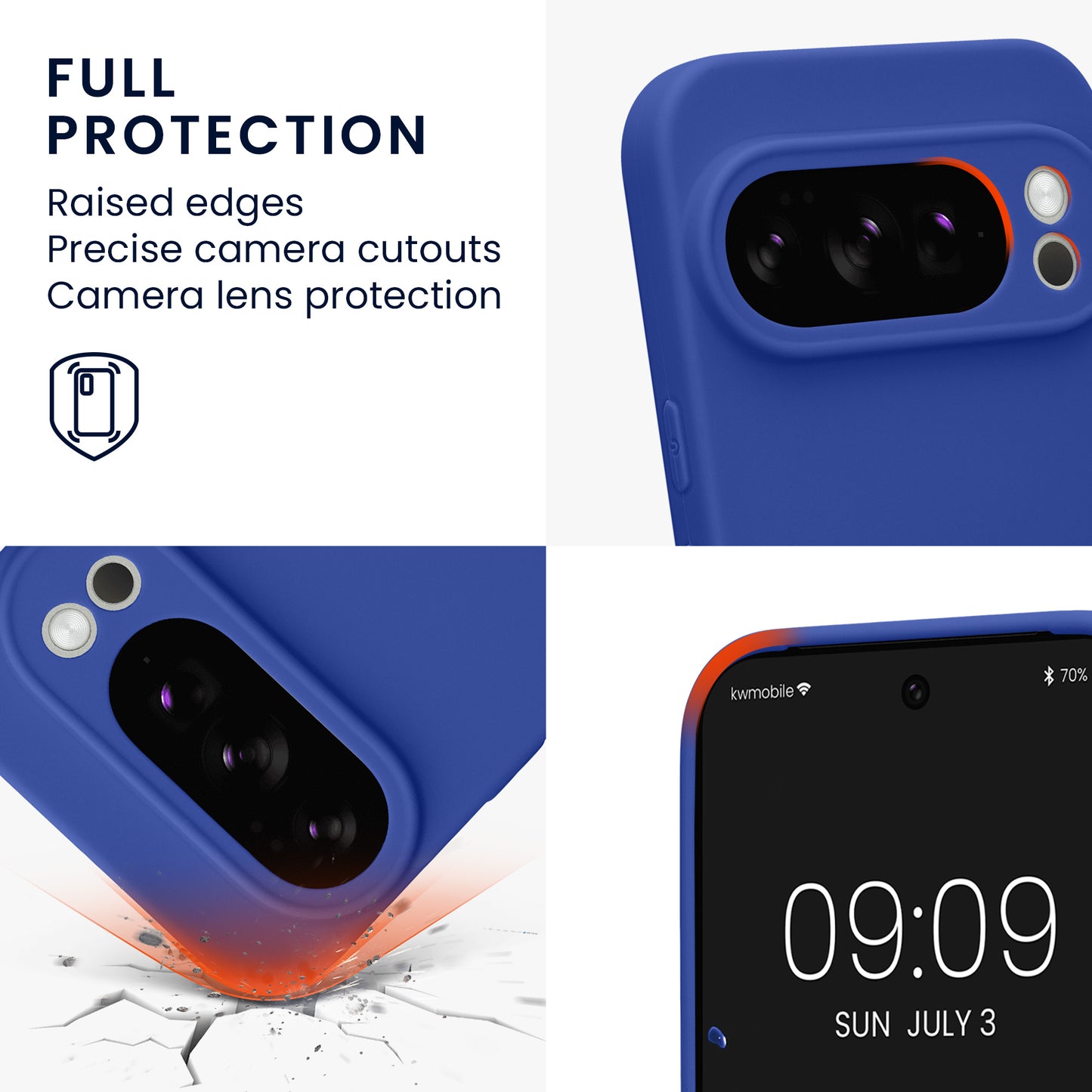kwmobile Case for Google Pixel 10 Pro - Soft Cell Phone Silicone Case Protective Cover