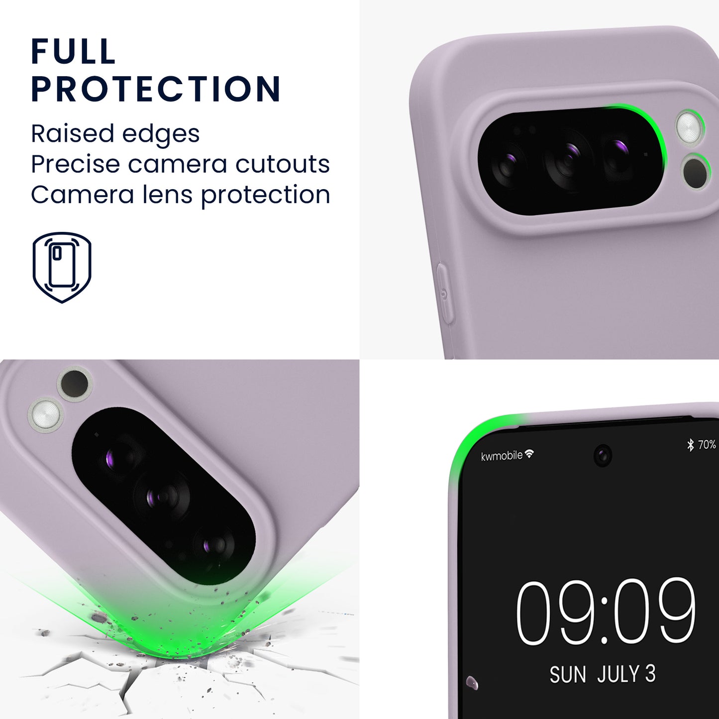 kwmobile Case for Google Pixel 10 Pro - Soft Cell Phone Silicone Case Protective Cover