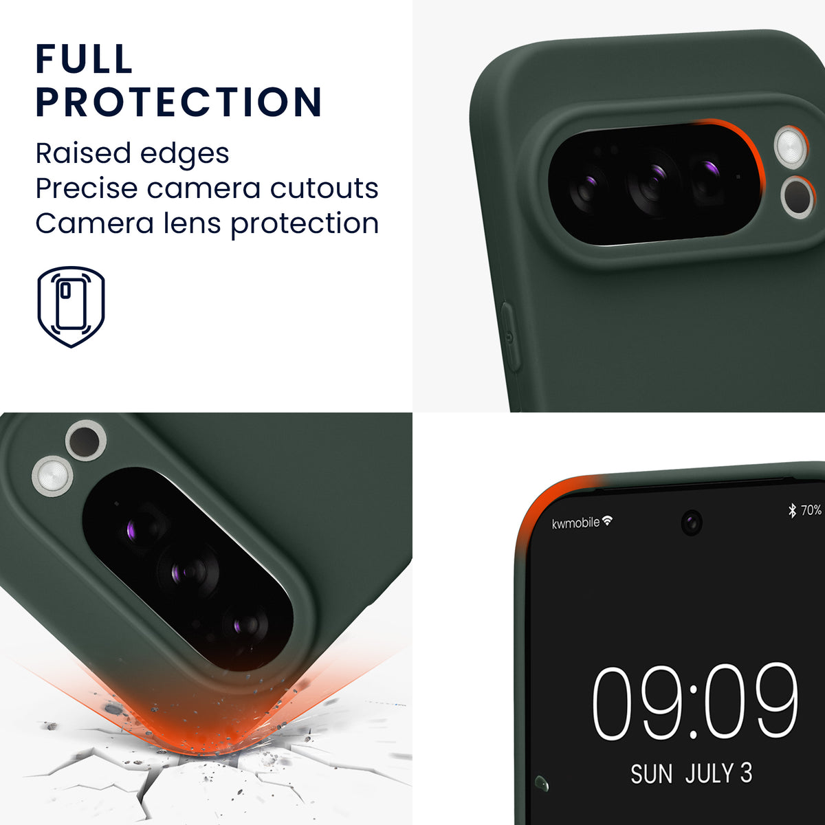 kwmobile Case for Google Pixel 10 Pro - Soft Cell Phone Silicone Case Protective Cover