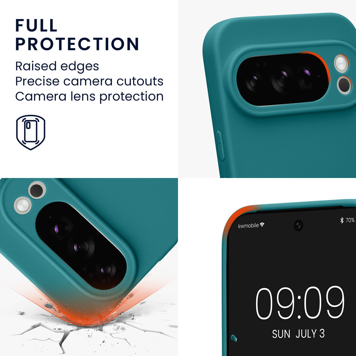 kwmobile Case for Google Pixel 10 Pro - Soft Cell Phone Silicone Case Protective Cover