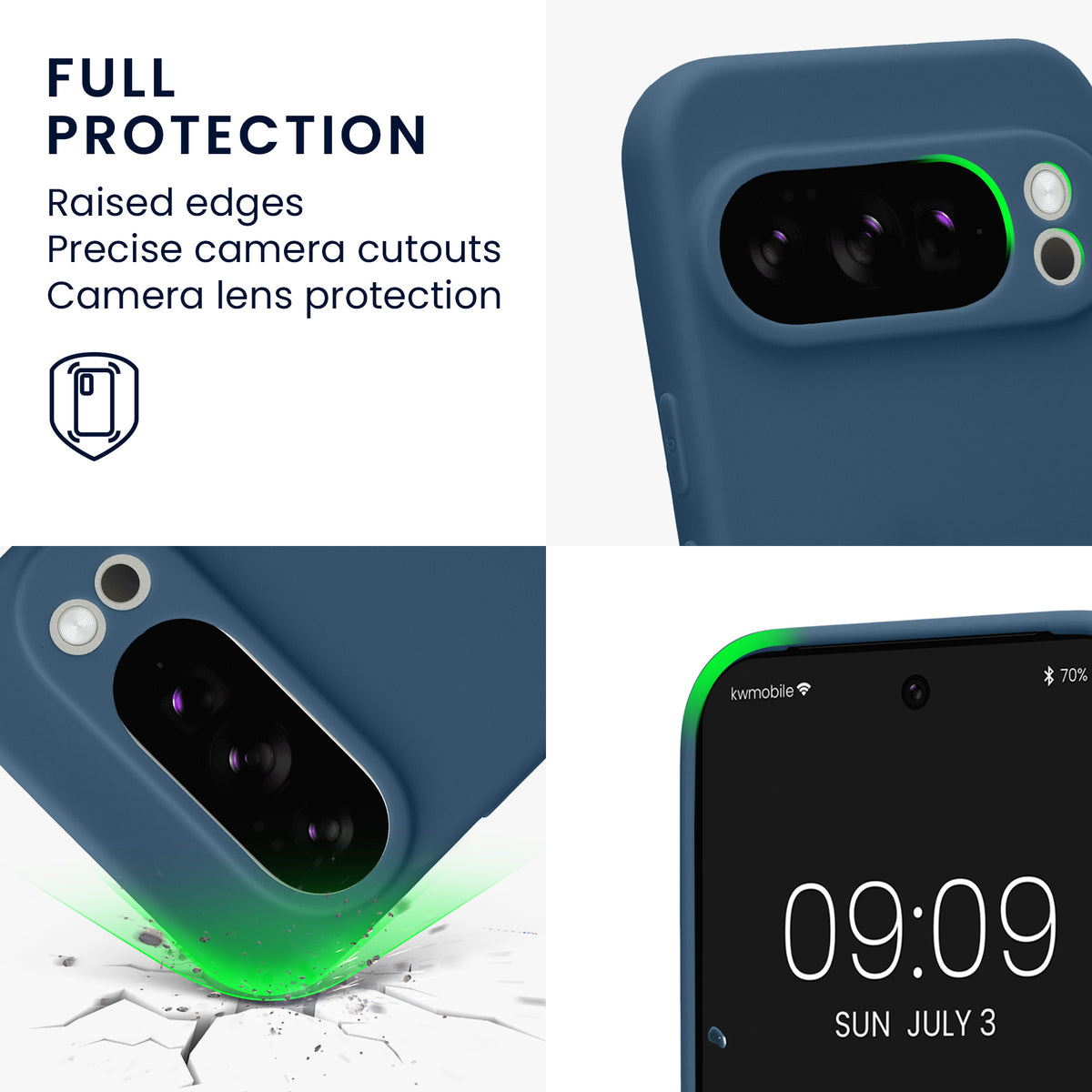 kwmobile Case for Google Pixel 10 Pro - Soft Cell Phone Silicone Case Protective Cover
