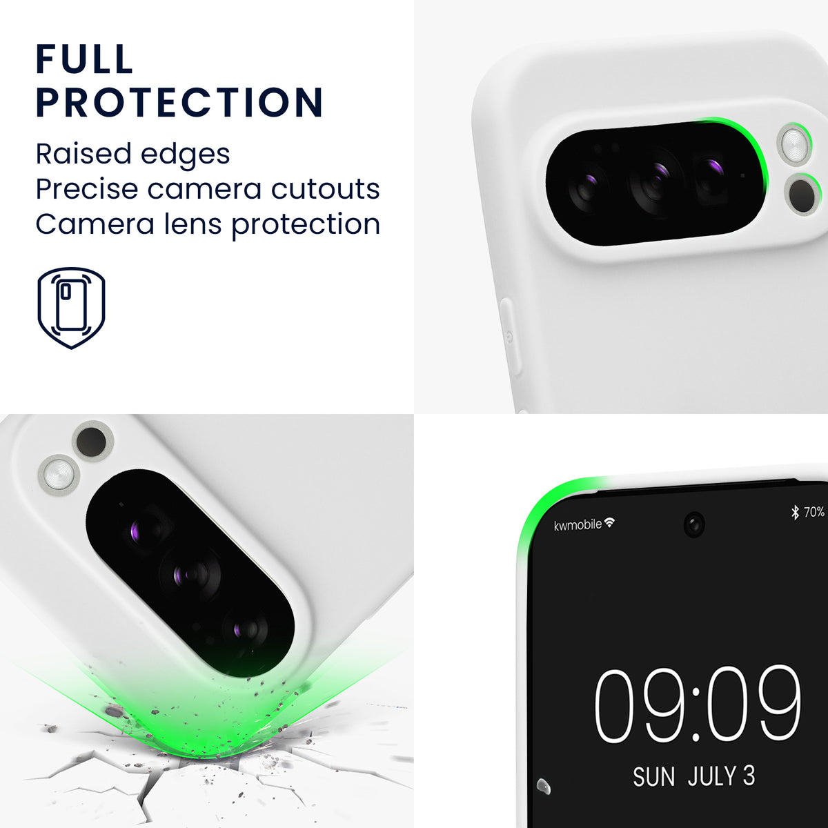 kwmobile Case for Google Pixel 10 Pro - Soft Cell Phone Silicone Case Protective Cover