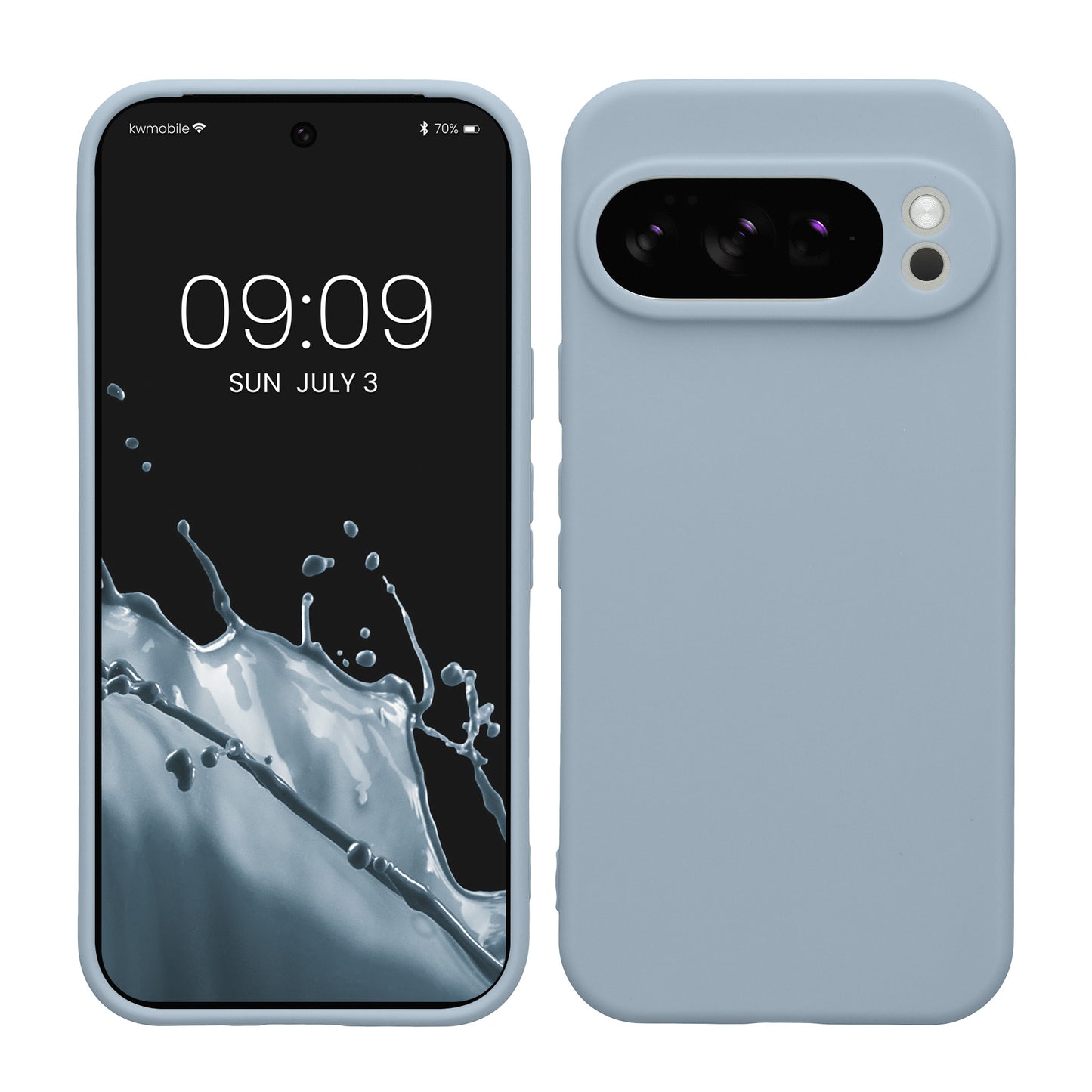 kwmobile Handyhülle für Google Pixel 10 Pro Hülle - weiches Handy Silikon Case - Schutzhülle Cover - Hellblau matt Hellblau matt  