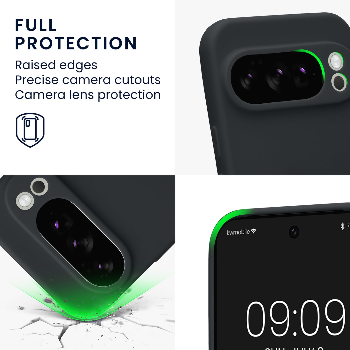 kwmobile Case for Google Pixel 10 Pro - Soft Cell Phone Silicone Case Protective Cover