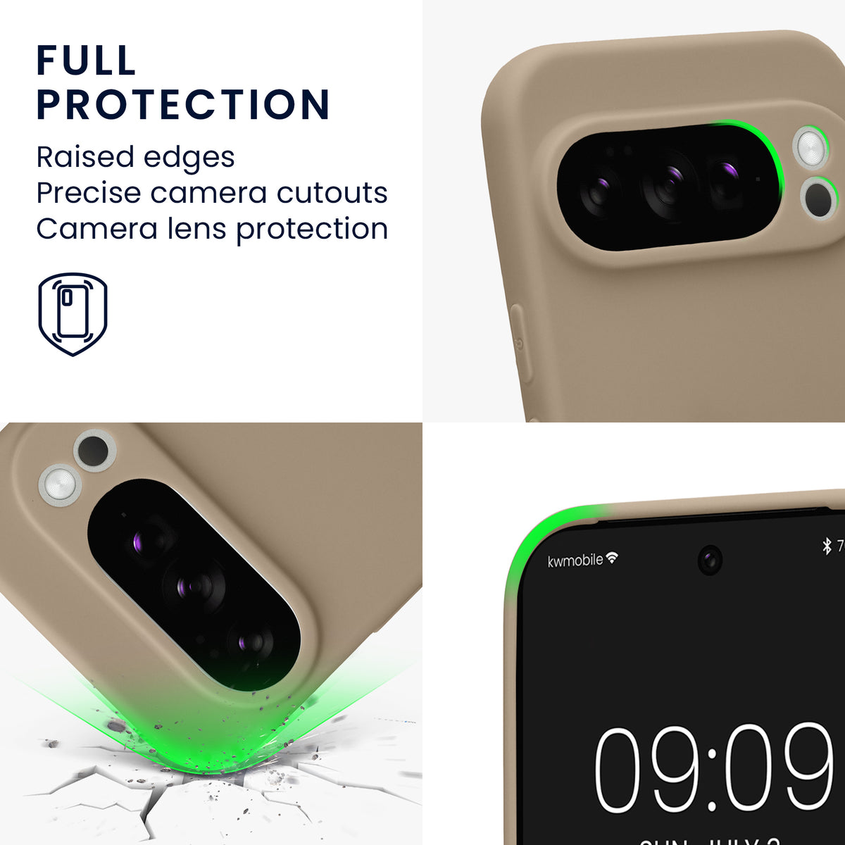 kwmobile Case for Google Pixel 10 Pro - Soft Cell Phone Silicone Case Protective Cover