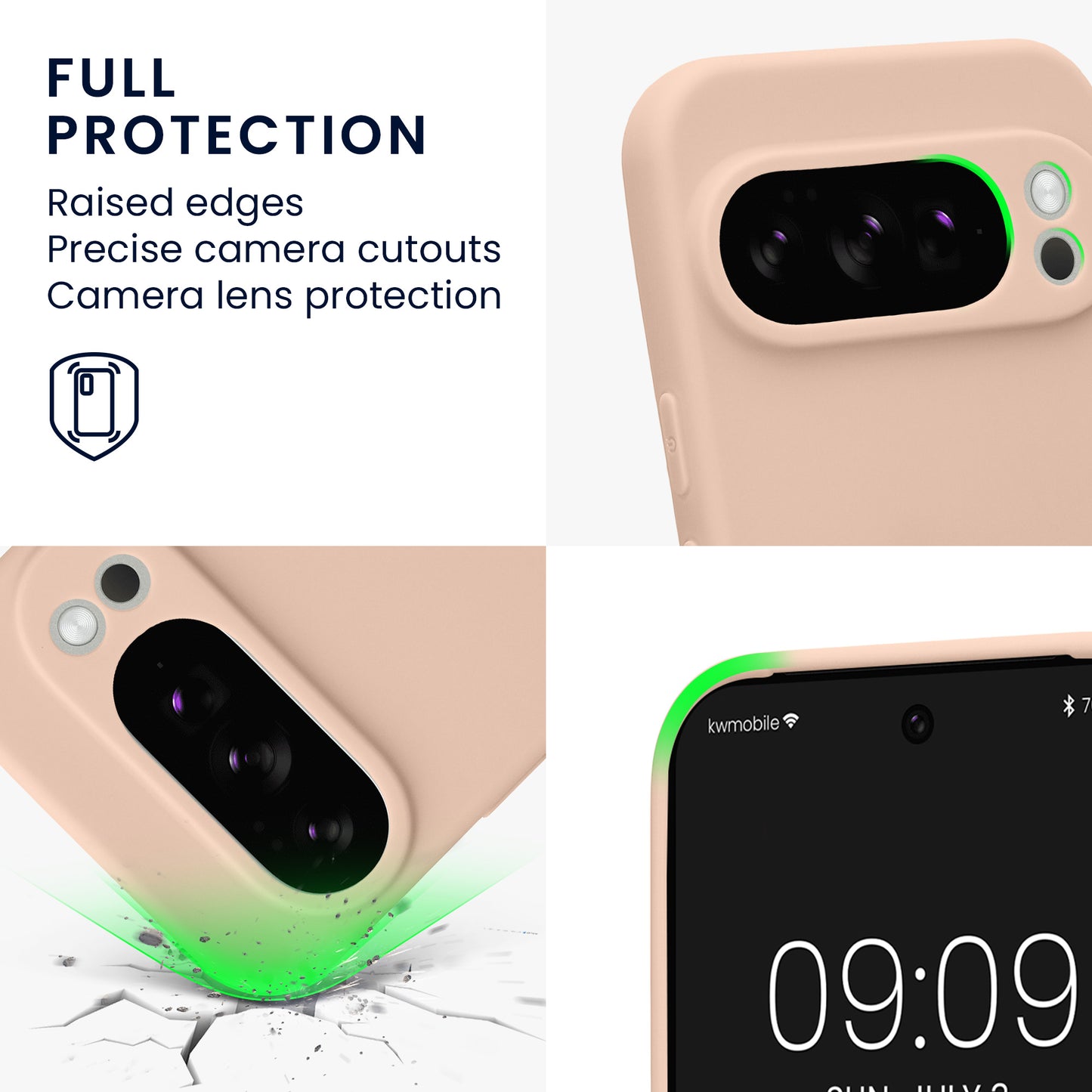 kwmobile Case for Google Pixel 10 Pro - Soft Cell Phone Silicone Case Protective Cover