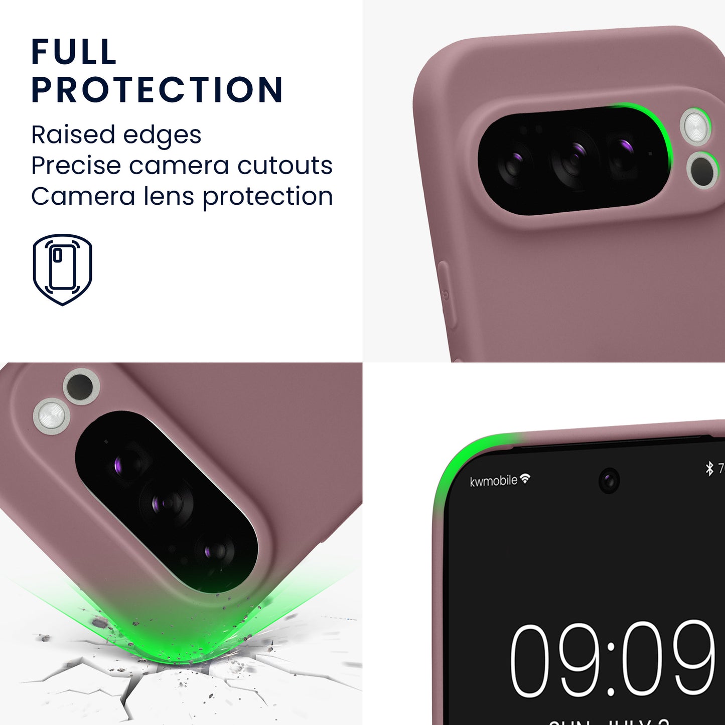 kwmobile Case for Google Pixel 10 Pro - Soft Cell Phone Silicone Case Protective Cover