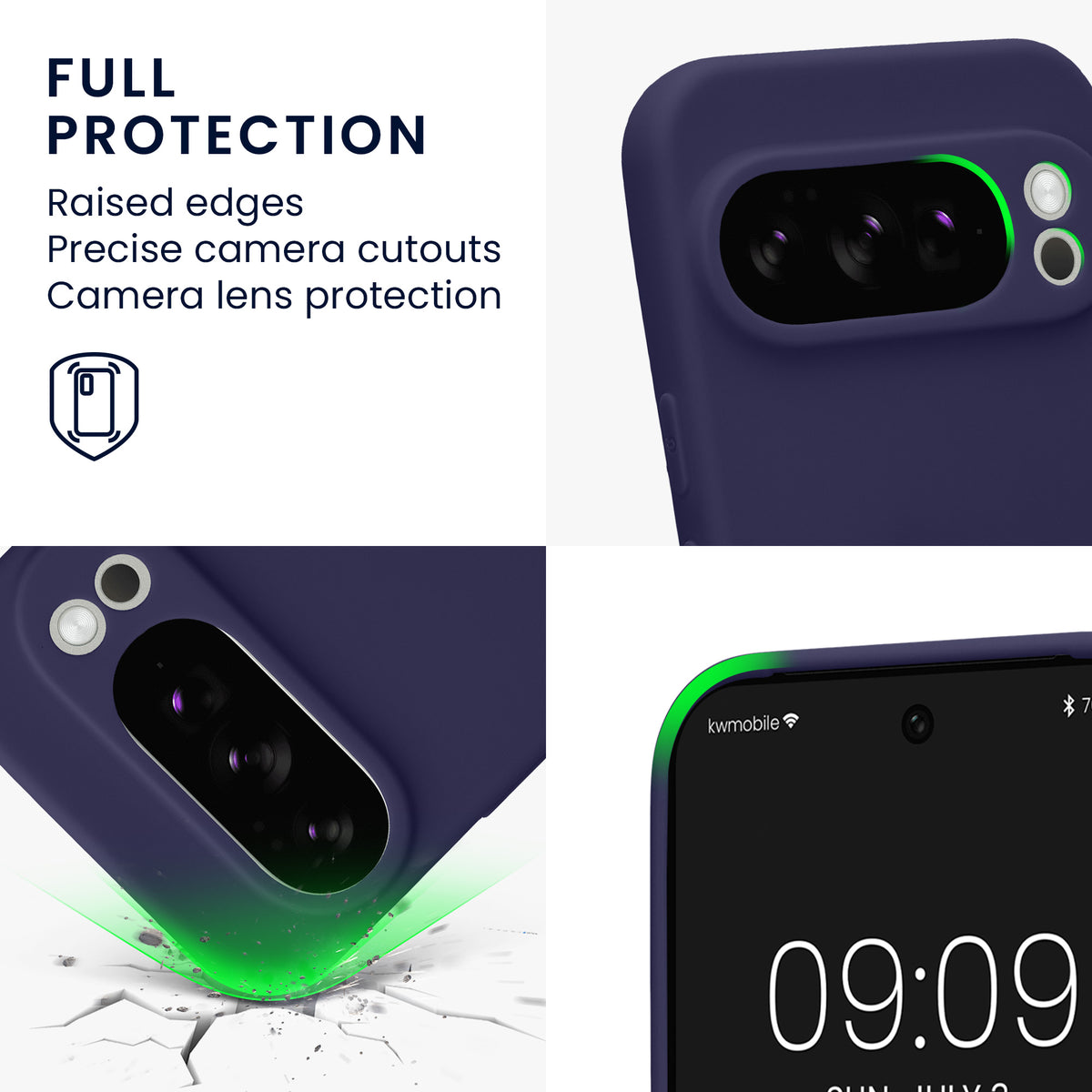kwmobile Case for Google Pixel 10 Pro - Soft Cell Phone Silicone Case Protective Cover