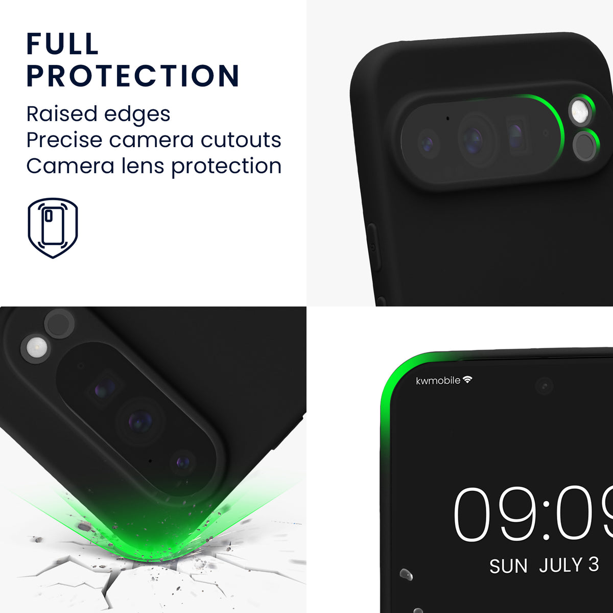 kwmobile Phone Case for Google Pixel 10 Pro XL Case - Soft Mobile Phone Silicone Case - Protective Cover