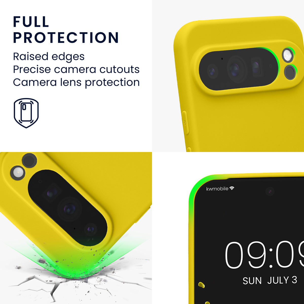 kwmobile Phone Case for Google Pixel 10 Pro XL Case - Soft Mobile Phone Silicone Case - Protective Cover