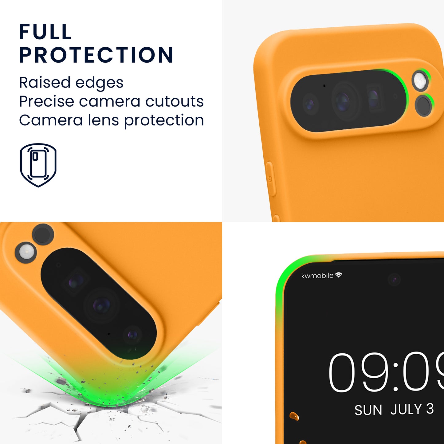 kwmobile Phone Case for Google Pixel 10 Pro XL Case - Soft Mobile Phone Silicone Case - Protective Cover