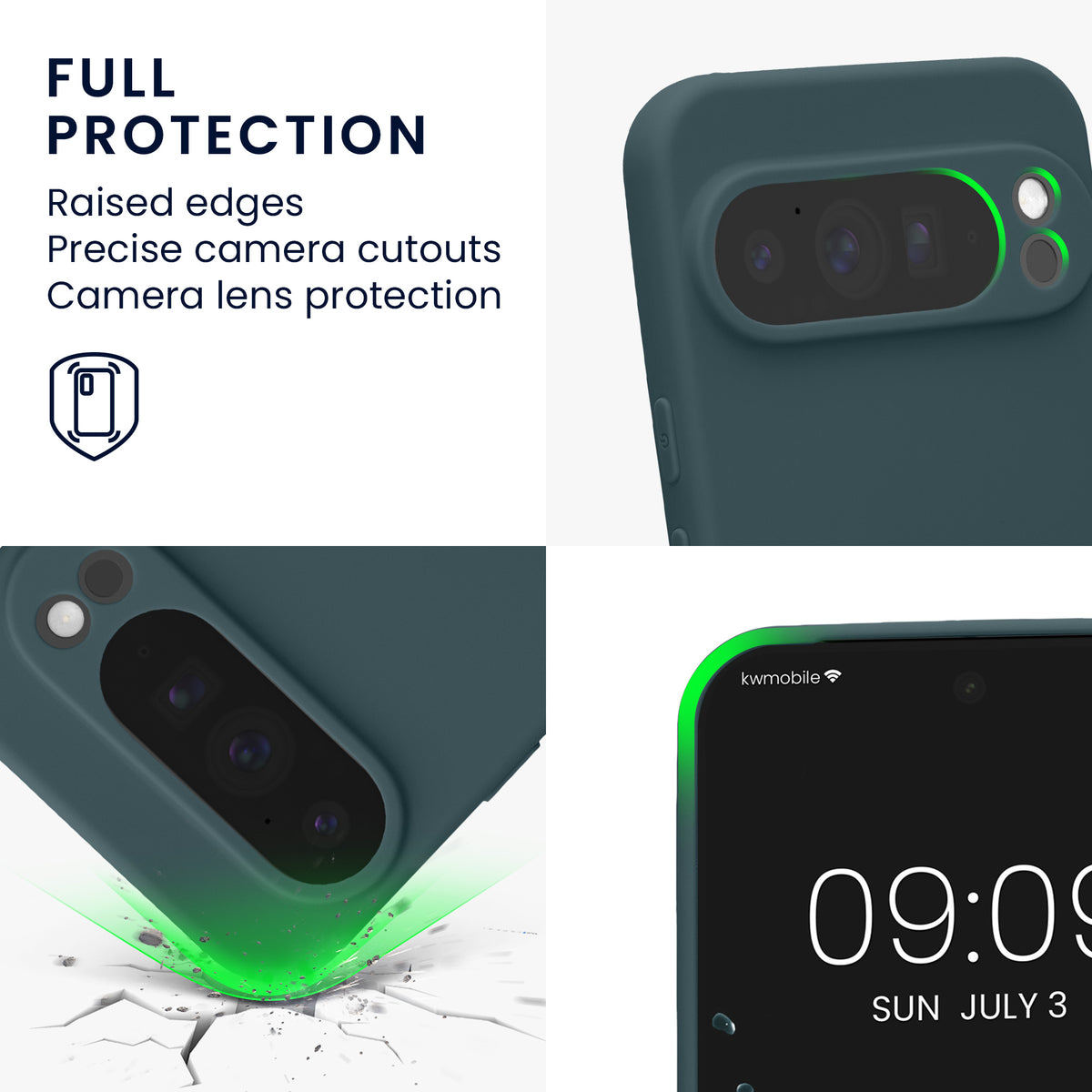 kwmobile Phone Case for Google Pixel 10 Pro XL Case - Soft Mobile Phone Silicone Case - Protective Cover