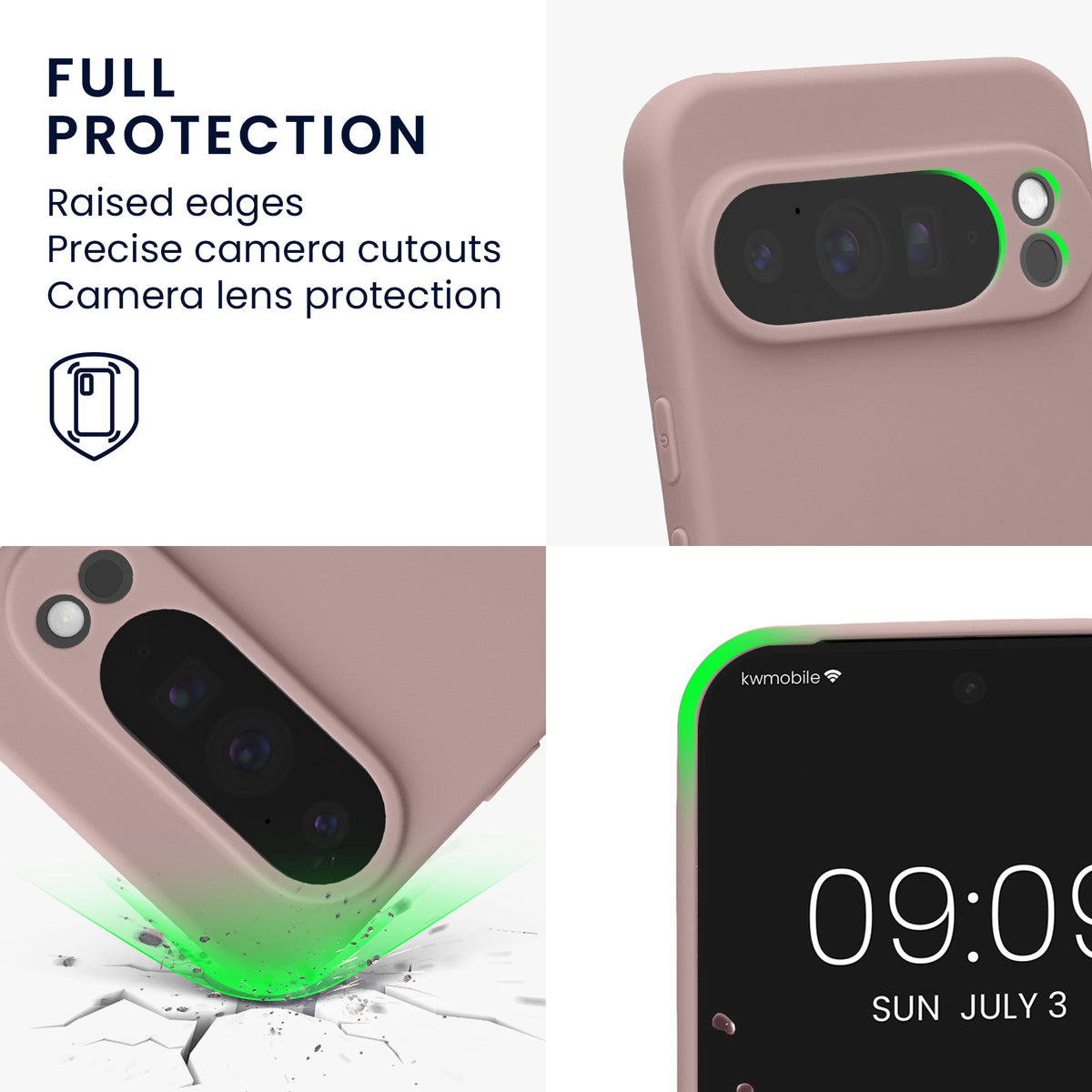 kwmobile Phone Case for Google Pixel 10 Pro XL Case - Soft Mobile Phone Silicone Case - Protective Cover