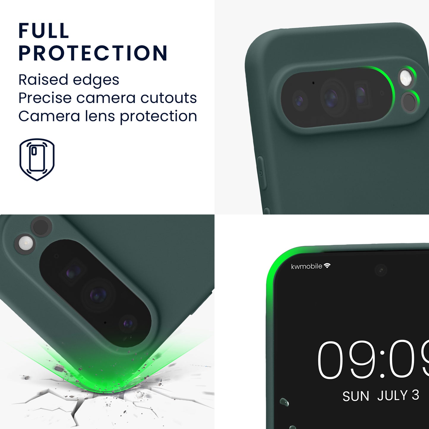 kwmobile Phone Case for Google Pixel 10 Pro XL Case - Soft Mobile Phone Silicone Case - Protective Cover