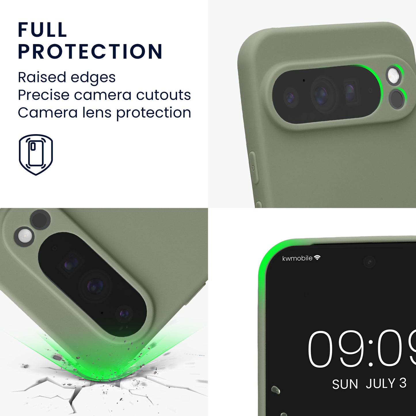 kwmobile Phone Case for Google Pixel 10 Pro XL Case - Soft Mobile Phone Silicone Case - Protective Cover