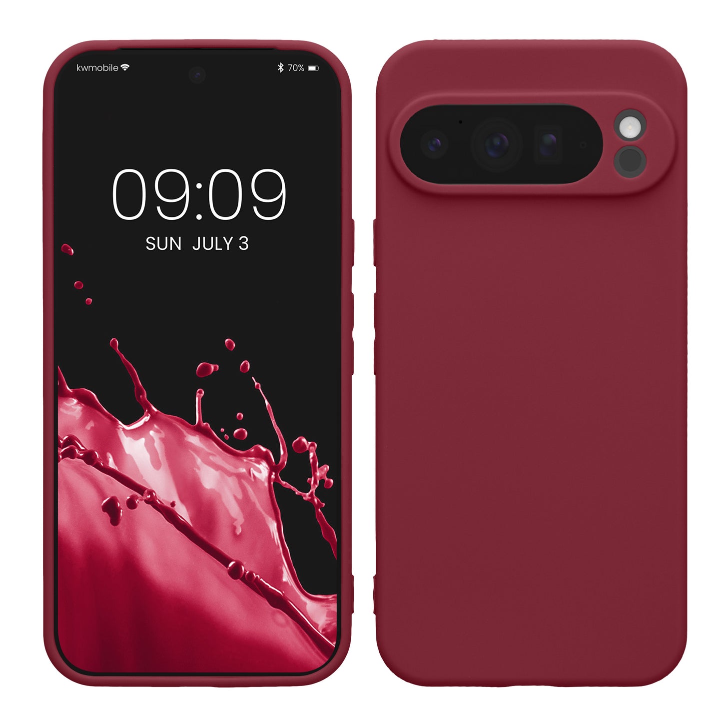 kwmobile Handyhülle für Google Pixel 10 Pro XL Hülle - weiches Handy Silikon Case - Schutzhülle Cover - Bordeaux Violett Bordeaux Violett  