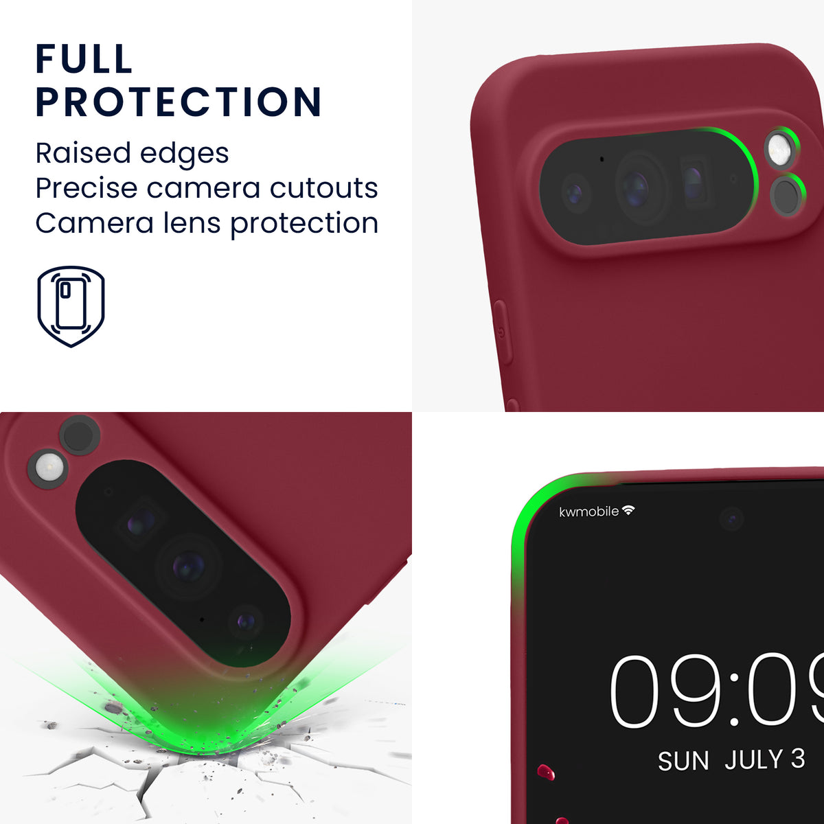 kwmobile Phone Case for Google Pixel 10 Pro XL Case - Soft Mobile Phone Silicone Case - Protective Cover