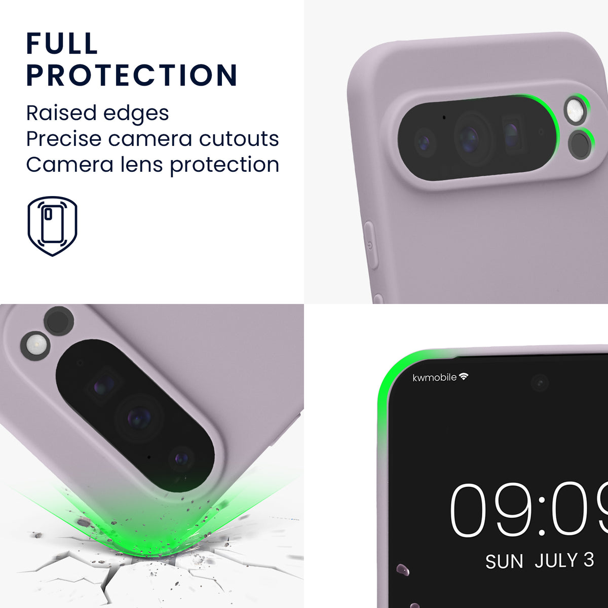 kwmobile Phone Case for Google Pixel 10 Pro XL Case - Soft Mobile Phone Silicone Case - Protective Cover