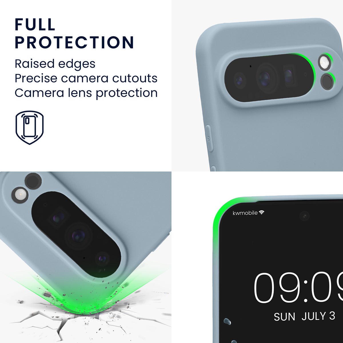 kwmobile Phone Case for Google Pixel 10 Pro XL Case - Soft Mobile Phone Silicone Case - Protective Cover