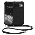 kwmobile Necklace Case compatible with Google Pixel 10 / Pixel 10 Pro - Cover with Lanyard - Silicone Protective Case