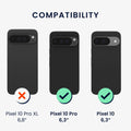 kwmobile Necklace Case compatible with Google Pixel 10 / Pixel 10 Pro - Cover with Lanyard - Silicone Protective Case