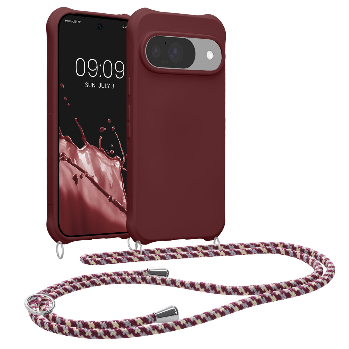 kwmobile Necklace Case compatible with Google Pixel 10 / Pixel 10 Pro - Cover with Lanyard - Silicone Protective Case