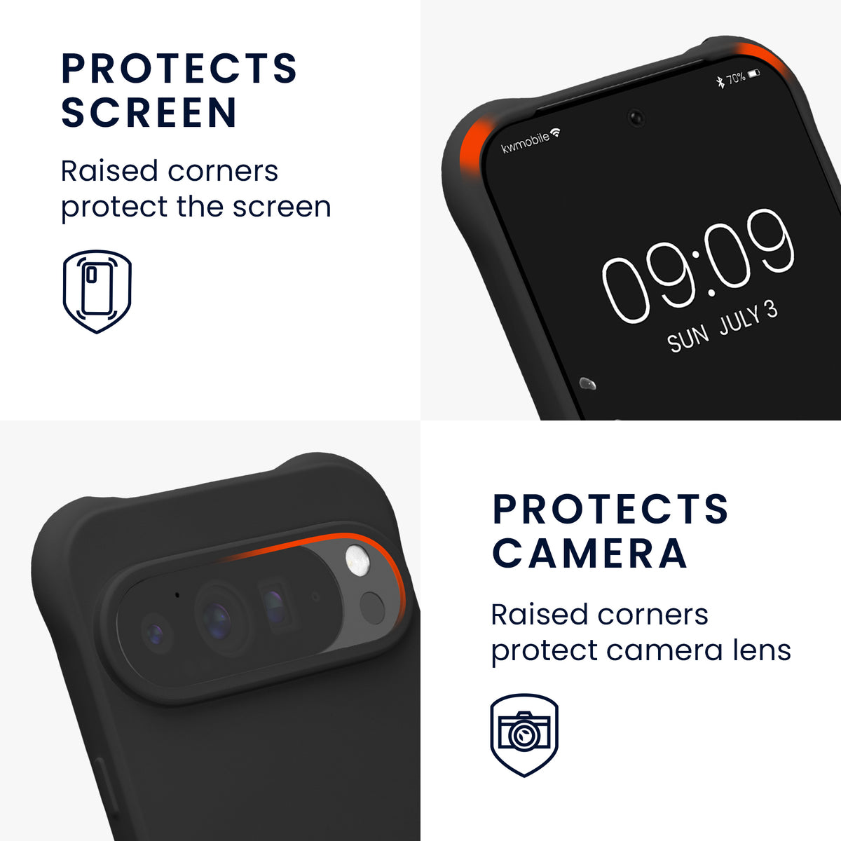 kwmobile Necklace Case compatible with Google Pixel 10 Pro XL - Cover with Lanyard - Silicone Protective Case