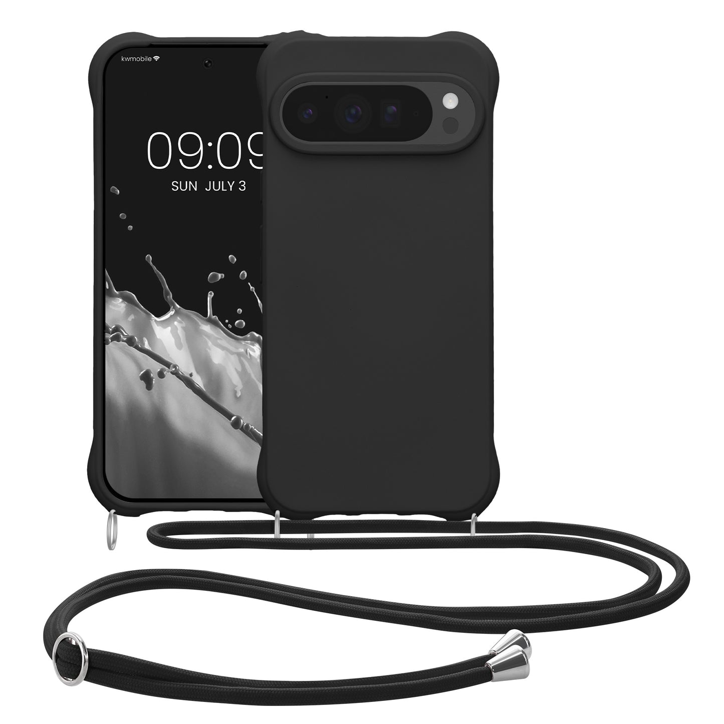 kwmobile Necklace Case compatible with Google Pixel 10 Pro XL - Cover with Lanyard - Silicone Protective Case