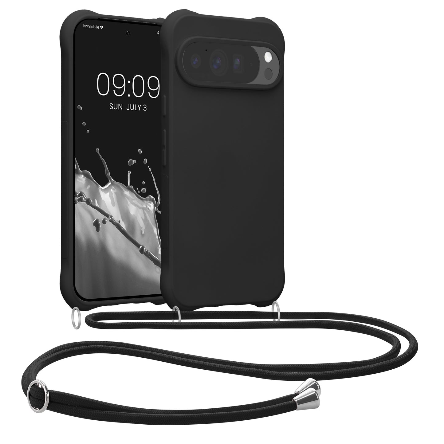 kwmobile Necklace Case compatible with Google Pixel 10 Pro XL - Cover with Lanyard - Silicone Protective Case