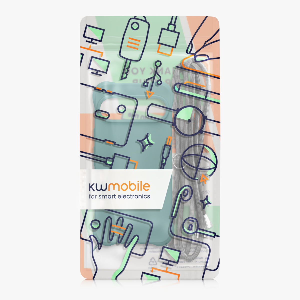 kwmobile Necklace Case compatible with Google Pixel 10 Pro XL - Cover with Lanyard - Silicone Protective Case