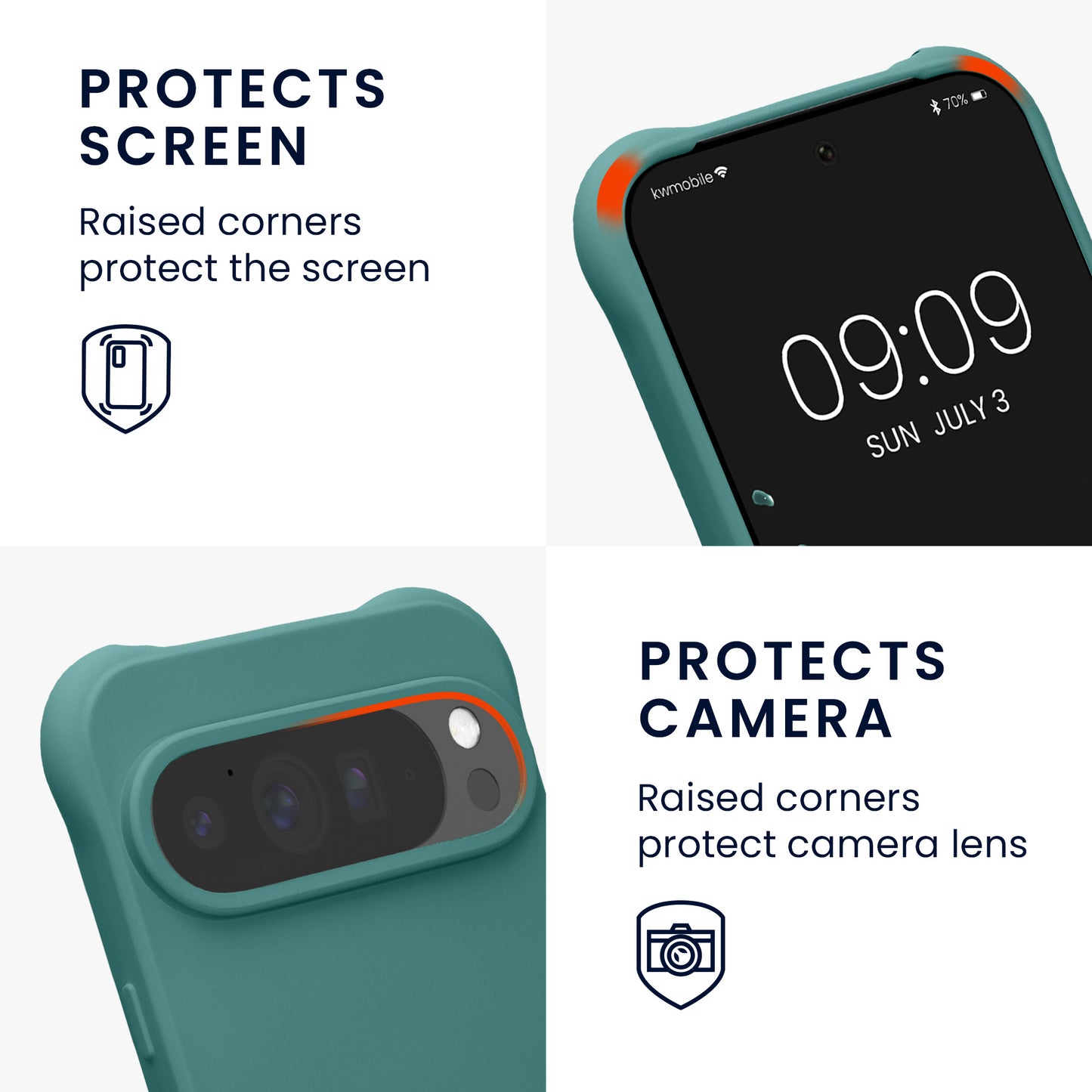 kwmobile Necklace Case compatible with Google Pixel 10 Pro XL - Cover with Lanyard - Silicone Protective Case