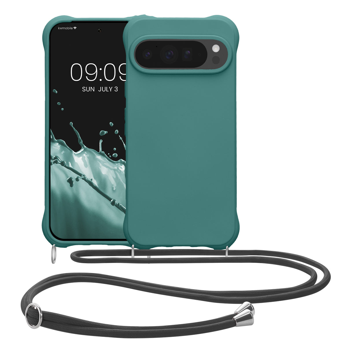 kwmobile Necklace Case compatible with Google Pixel 10 Pro XL - Cover with Lanyard - Silicone Protective Case