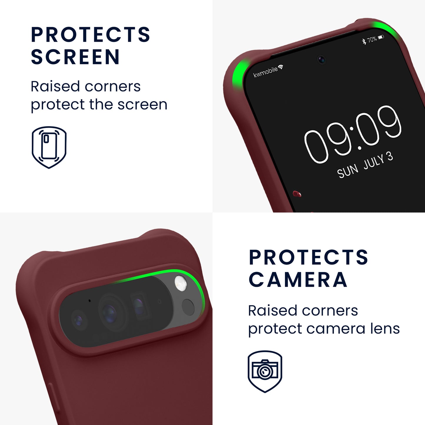 kwmobile Necklace Case compatible with Google Pixel 10 Pro XL - Cover with Lanyard - Silicone Protective Case