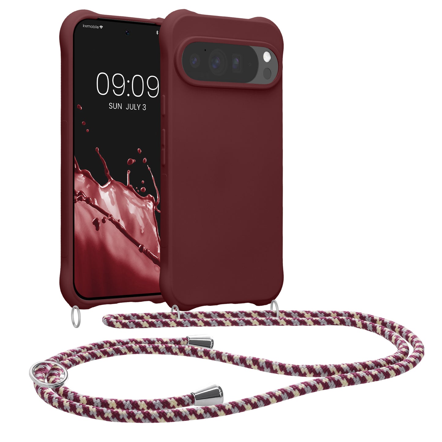 kwmobile Necklace Case compatible with Google Pixel 10 Pro XL - Cover with Lanyard - Silicone Protective Case