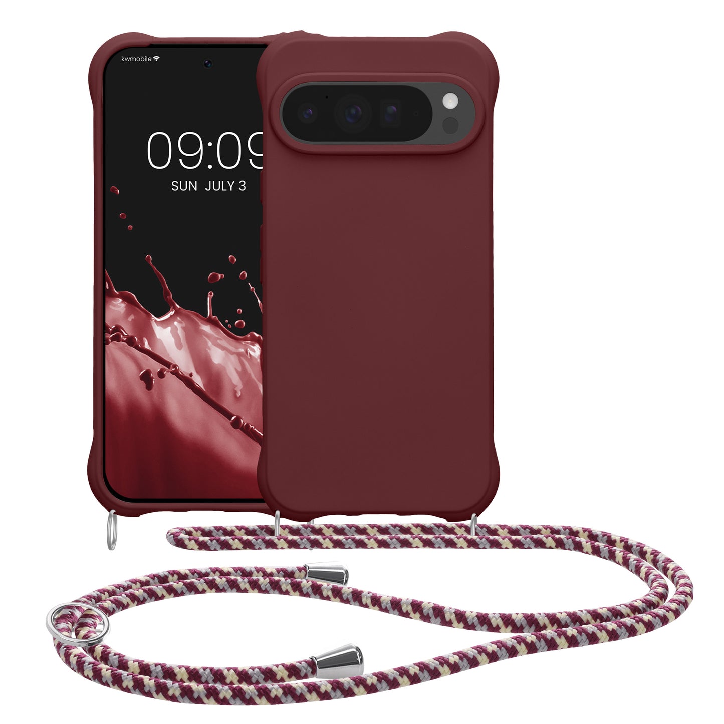 kwmobile Necklace Case compatible with Google Pixel 10 Pro XL - Cover with Lanyard - Silicone Protective Case