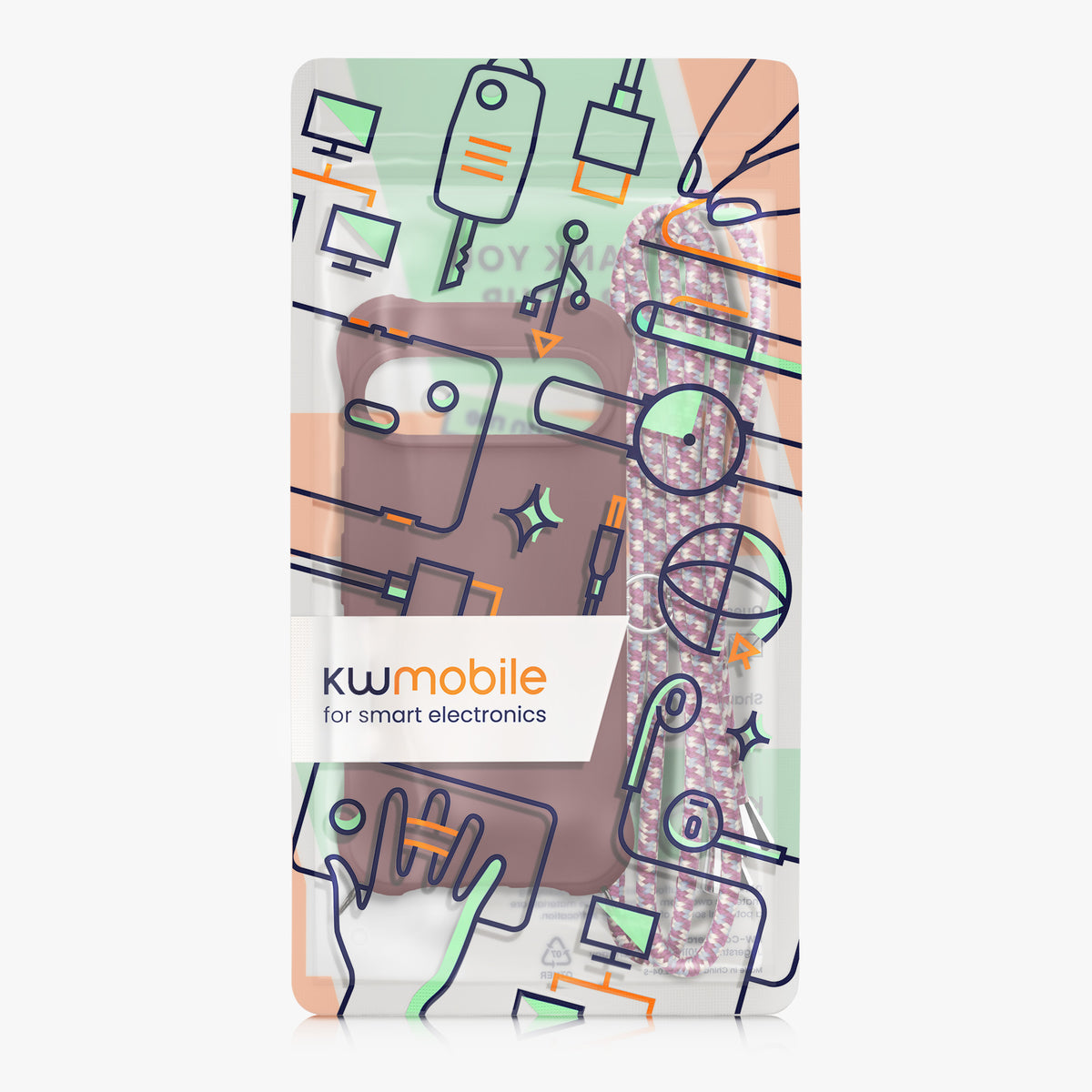 kwmobile Necklace Case compatible with Google Pixel 10 Pro XL - Cover with Lanyard - Silicone Protective Case