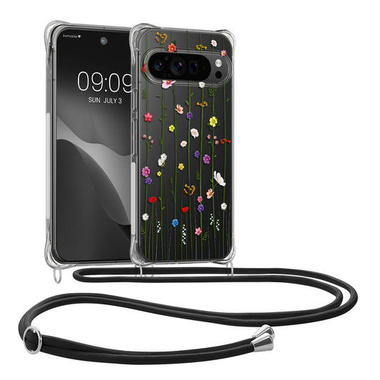 kwmobile Necklace Case compatible with Google Pixel 10 Pro XL Case Silicone Cover with Lanyard