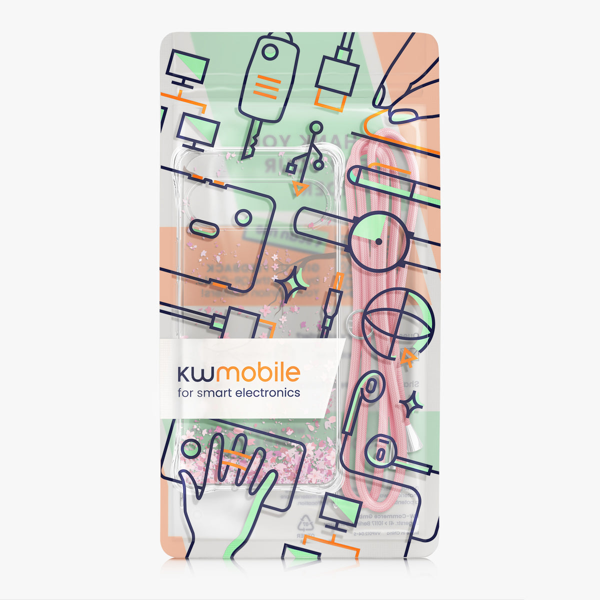 Google Pixel 10 Pro XL Silicone Necklace Phone Case Colourful Wildflowers