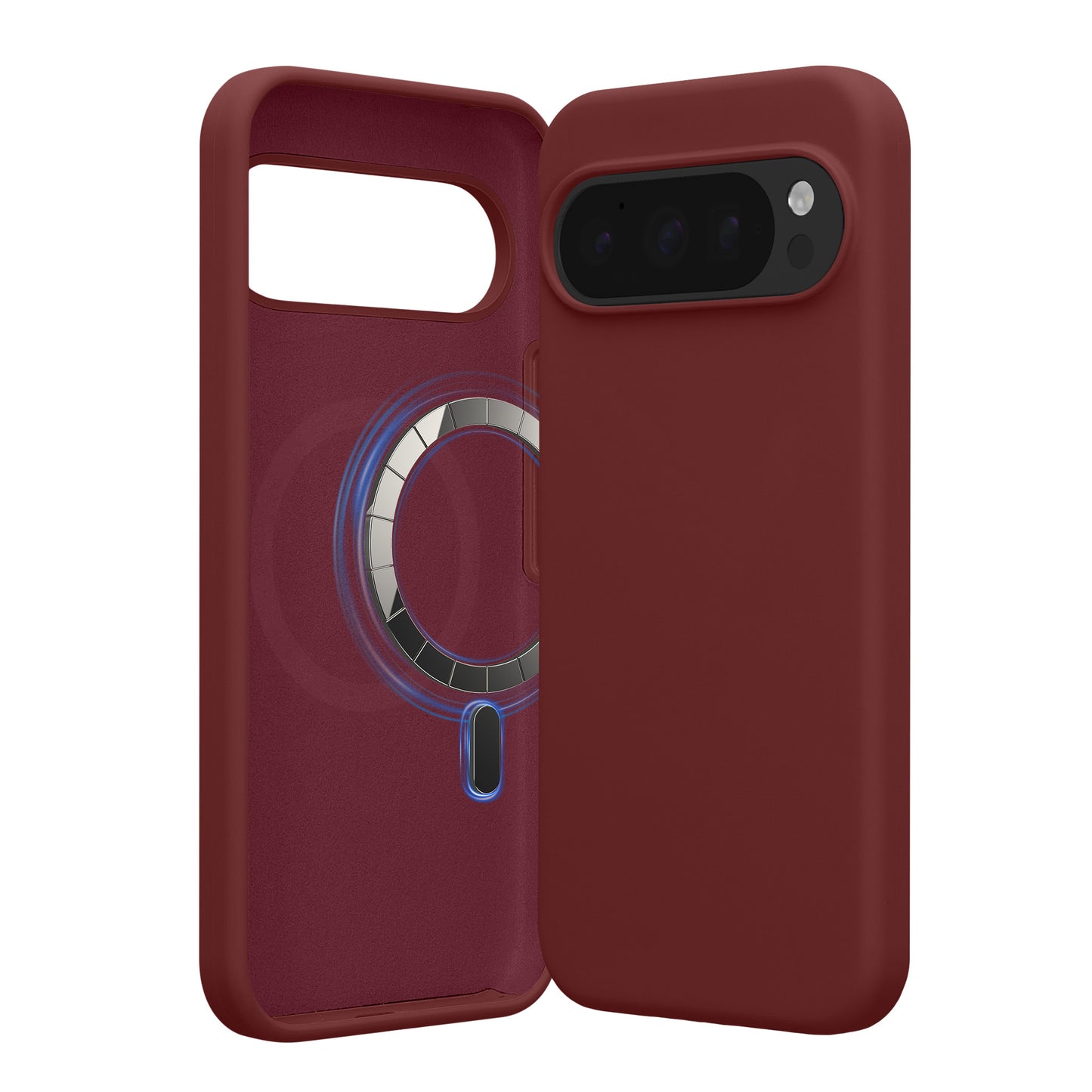 kwmobile Case compatible with Google Pixel 10 Pro XL - Magnetic Silicone Case compatible with MagSafe - Rubberized Cover