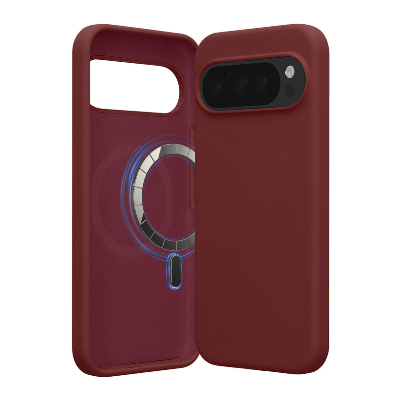 kwmobile Case compatible with Google Pixel 10 Pro XL - Magnetic Silicone Case compatible with MagSafe - Rubberized Cover