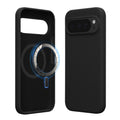 kwmobile Hülle kompatibel mit Google Pixel 10 Pro XL Hülle - magnetisches Silikon Case kompatibel mit MagSafe - Cover gummiert Schwarz Schwarz  