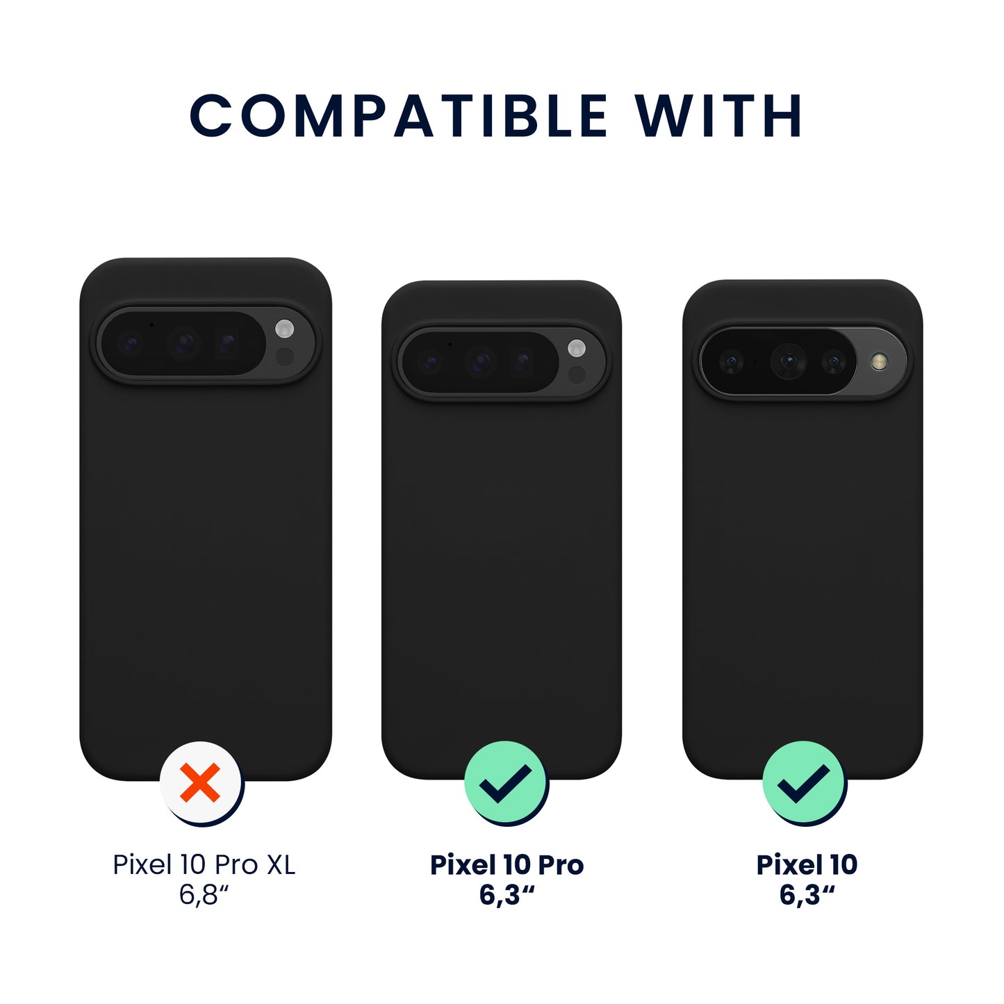 kwmobile Case Compatible with Google Pixel 10 / Pixel 10 Pro Case - Magnetic Silicone Case Compatible with MagSafe - Rubberized Cover